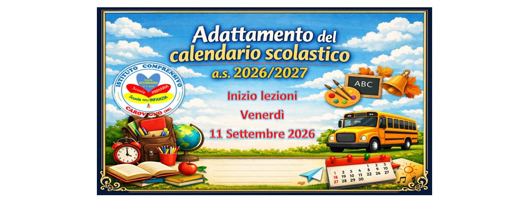 Adattamento del calendario scolastico - a.s. 2026/2027