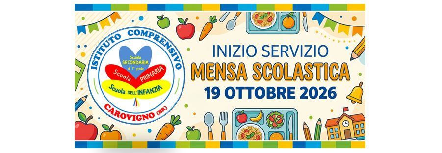 Avvio servizio Mensa Scolastica a.s. 2026/2027